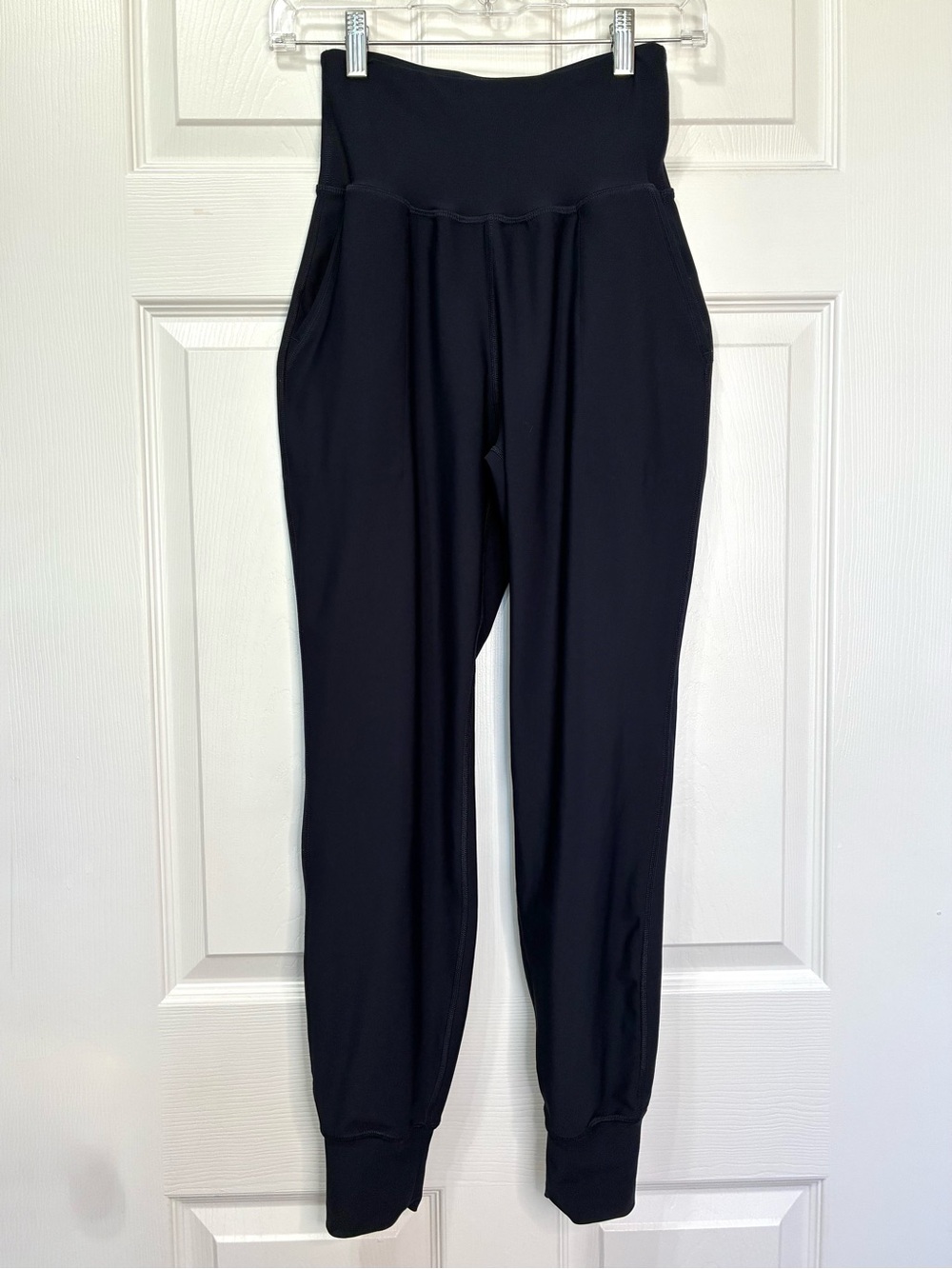 Old Navy Active PowerSoft High Rise Jogger Go Dry Womens Small Black Athleisure